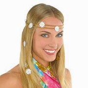 Groovy 1960s Flower Power Hippie Daisy Headband