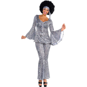 Adult Dancing Queen Top & Pants Costume (Large, 14-16)