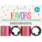 Rainbow Slap Bracelets Party Favours (Pk 4)