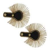 Black & Gold Shoulder Epaulettes 1 Pair