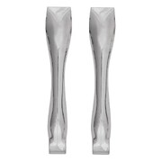 Electroplated Silver Plastic Tongs Pk 2