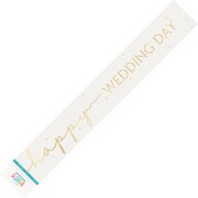 Happy Wedding Day Foil Banner 2.74m