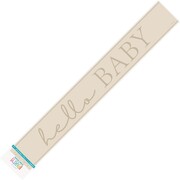Hello Baby Beige Foil Baby Shower Banner 2.74m