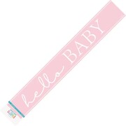 Hello Baby Pink Foil Baby Shower Banner 2.74m