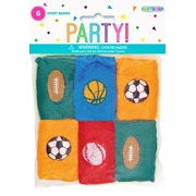 Sport Wrist Sweat Bands Party Favours (Pk 6)