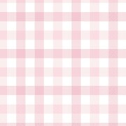 Pastel Pink Gingham Paper Lunch Napkins Pk 16