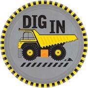 Big Dig Construction Paper Plates Small Pk 8