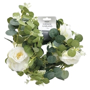 Eucalyptus Foliage White Flower Garland Decoration
