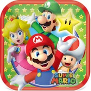 Super Mario Bros Square 7in Paper Plates Pk 8
