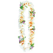 Hawaiian White Lei with Purple & Green Buds Pk 1 