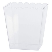 Reusable Clear Plastic Scalloped Container 15cm