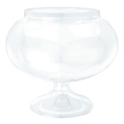 Reusable Clear Plastic Pedestal Round Jar 16cm