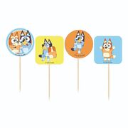 Bluey Cupcake Picks (Four Designs) Pk 24