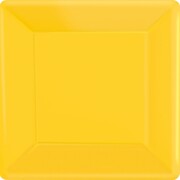 Yellow Sunshine 7in Square Paper Plates Pk 20