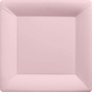 Pastel Pink 7in Square Paper Plates Pk 20