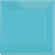 Caribbean Blue 7in Square Paper Plates Pk 20