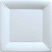 Frosty White 9in Square Paper Plates Pk 20