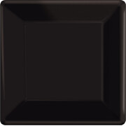 Jet Black 9in Square Paper Plates Pk 20