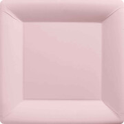 Pastel Pink 9in Square Paper Plates Pk 20