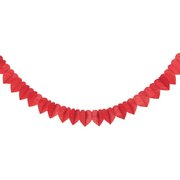 Valentine's Day Red Hearts Paper Banner Decoration 3m