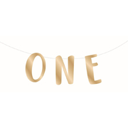 Gold Metallic ONE 1st Birthday Banner 2m
