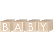 Baby Shower MDF Baby Blocks Table Decoration Ready To Pop