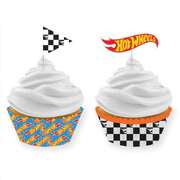 Hot Wheels Cupcake Cases & Picks Decorating Kit (48 Pc)