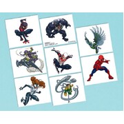 SpiderMan Temporary Tattoos Pk 8 1 Sheet
