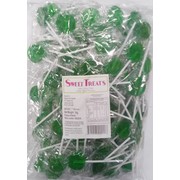 Green Apple Flavoured Flat Lollipops 1kg (Pk 125 Approx.)