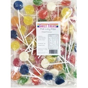 Mixed Flat Lollipops 1kg (Pk 125) 