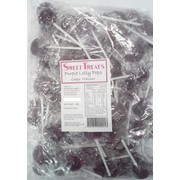 Flat Purple Grape Flavour Lollipops 1kg (Approx. 125 Lollipops)