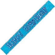Glitz Blue Happy Birthday Foil Banner (3.6m) Pk 1 