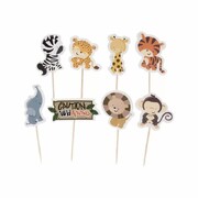 Jungle Animal Cupcake Topper Food Picks Pk 24