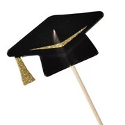 Graduation Cap Cupcake Topper Food Picks Pk 8
