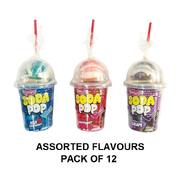 Soda Pop Lollipop Popping Candy Assorted Flavours Pk 12