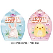 Easter Marshmallows Bag Assorted 50gm Pk 1