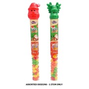 Christmas Santa or Reindeer Jelly Bean Tube 80g Pk 1