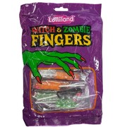 Halloween Witch Zombie Finger Lollipops Assorted Colours 300g │Pack 30 Trick Or Treat