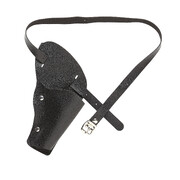 Black Vinyl Leg Gun Holster | Adjustable Costume Thigh Pistol Holster
