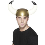 Long Horned Plastic Viking Helmet Hat Pk 1