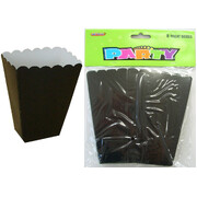 Black Cardboard Party Treat Boxes Pk 8