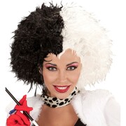 Evil Villain Black & White Wig | Adult Costume Wig
