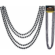 Black Bead Necklace (32in) Pk 4 