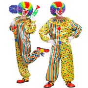 Adult Clown Jumpsuit XL Circus Fancy Dress Costume