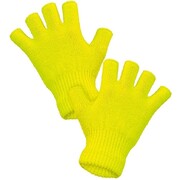 Neon Yellow Fingerless Knit Gloves 1 Pair