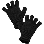 Black Fingerless Gloves One Size | Adult Costume Gloves