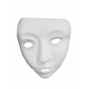 Halloween White Plastic Robot Mask