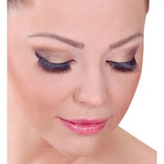Thick Black False Fake Eyelashes 1 Pair - Adhesive Included 14+