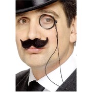 Plastic Costume Monocle on Black Cord