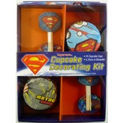 Superman Cupcake Decorating Kit Pk 24 (24 Assorted Cups & 24 Assorted Picks)